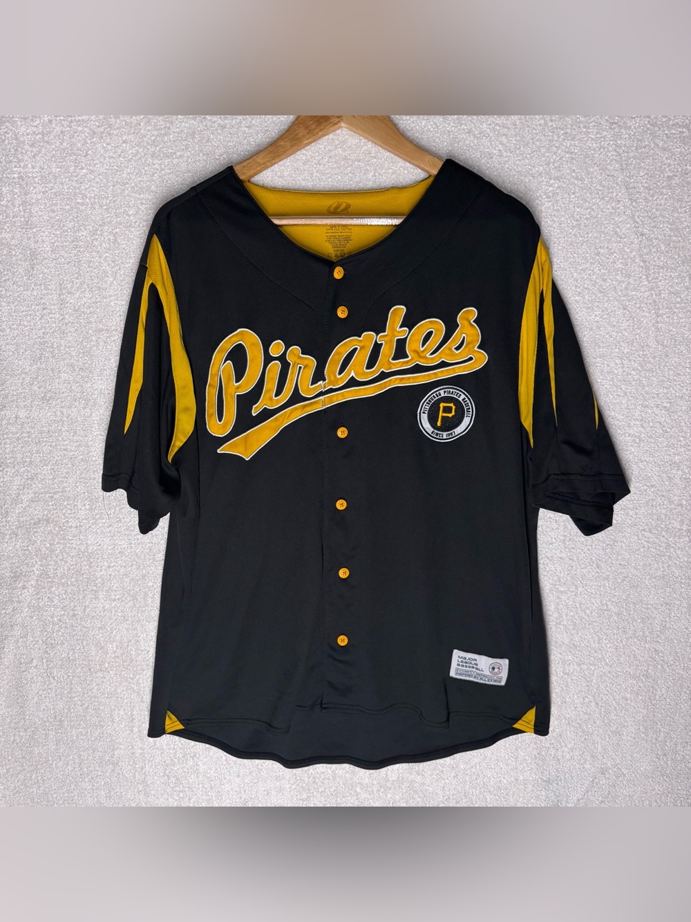 Dynasty Pittsburgh Pirates Men's Baseball Jersey Size XL Black Gold MLB Style